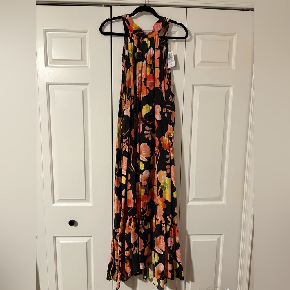 Torrid Black and Orange Floral Maxi Dress